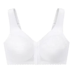 Glamorise Womens MagicLift Natural Shape Front-Closure Wirefree Bra 1210 White -Lady Clothing Store GUEST e9bacef1 e374 44e7 99a6 a673054a034e