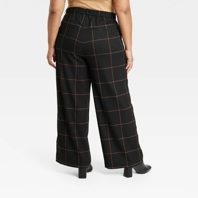 Women's High-Rise Wide Leg Trouser Pants - Ava & Viv™ 3 Women's High-Rise Wide Leg Trouser Pants - Ava & Viv™