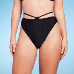 Women's Strappy Ribbed High Waist Extra High Leg Extra Cheeky Bikini Bottom - Shade & Shore™ -Lady Clothing Store GUEST ebe87af4 f49e 4d82 84fe 350be130a326