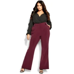 Women's Plus Size Tuxe Luxe Pant - Claret| CITY CHIC -Lady Clothing Store GUEST ed81ed84 edf8 4d16 8619 54a6836bf64c