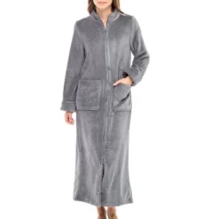 Women's Zip Up Fleece Robe, Soft Warm Plush Zipper Bathrobe -Lady Clothing Store GUEST ee699503 3718 478b b3d7 64fbfc2c92fe