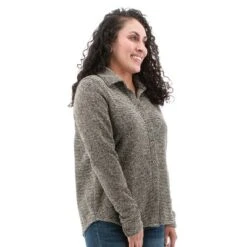 Aventura Clothing Women's Mystic Long Sleeve Collared Neck Fleece Button Down Shirt -Lady Clothing Store GUEST ef4bf9fd ac54 4ce1 8781 93019465185c