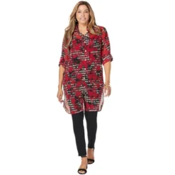 Jessica London Women’s Plus Size Sheer Georgette Mega Tunic -Lady Clothing Store GUEST efb13708 a0bd 485c 986a b5f0ce527a0f