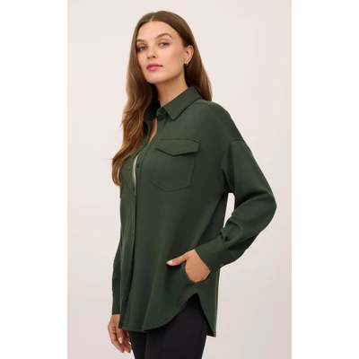 90 Degree By Reflex Womens Softlite Scuba Morgan Modal Shacket 4 90 Degree By Reflex Womens Softlite Scuba Morgan Modal Shacket - Image 2