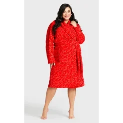 Women's Plus Size Love Heart Robe - Red Heart | AVENUE -Lady Clothing Store GUEST f2124ce1 3c71 4ac6 b8b9 2c69a27c7e45