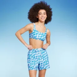 Women's 5" Board Swim Shorts - Wild Fable™ Multi Blue Swirl Print -Lady Clothing Store GUEST f2de6919 08b3 4c3a ba83 e8cd1e20a021