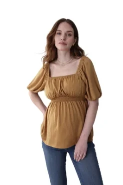 Ingrid & Isabel Maternity Short Sleeve Smocked Top 11 Ingrid & Isabel Maternity Short Sleeve Smocked Top -Lady Clothing Store GUEST f34cf51f 4815 486c 8ca1 a2389a6edc2c