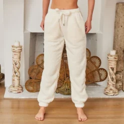Women's Fuzzy Fleece Pajama Pants, Joggers With Drawstring, Elastic Waist -Lady Clothing Store GUEST f505053f 8c06 4fe4 9a70 1581bb85a399