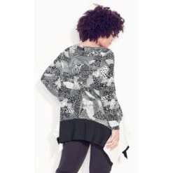 Women's Plus Size Florence Print Top - Mono | ZIM & ZOE