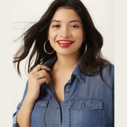 Molly & Isadora Women's Versitle Chambray Button-Up Shirt 16 Molly & Isadora Women's Versitle Chambray Button-Up Shirt -Lady Clothing Store GUEST f79d94dd dcc3 432c 9002 5c29690a19a4