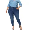 Agnes Orinda Women's Plus Size Jean High Waist Buckle Decor Slash Pocket Work Stretch Washed Denim Skinny Jeans -Lady Clothing Store GUEST f8864964 a4d7 41e8 805d 8a7df1b228f0