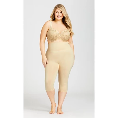 AVENUE | Seamless Hi Waist Capri - Beige 7 AVENUE | Seamless Hi Waist Capri - Beige - Image 5