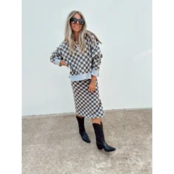 Women's Ascot + Hart Collared Checkered Long Sleeved Graphic Pullover 10 Women's Ascot + Hart Collared Checkered Long Sleeved Graphic Pullover -Lady Clothing Store GUEST fa8dca93 3070 4fd3 a5b6 854487744b3c