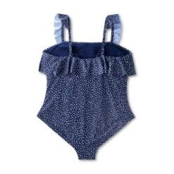 Women's Polka Dot Ruffle Shoulder One Piece Swimsuit - Kona Sol™ Navy Blue -Lady Clothing Store GUEST fde114f1 68e9 4674 acdb cf606bab3c48